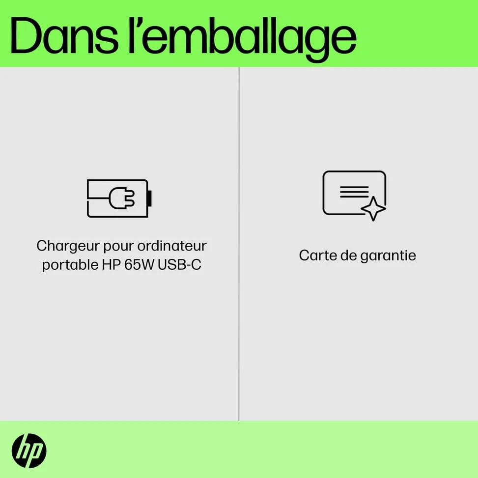 Chargeur HP Chargeur pour ordinateur portable USB-C 65 W Chargeur pour ordinateur portable HP USB-C 65 671R2AA — galerie 6, livraison Global Zone à Fès