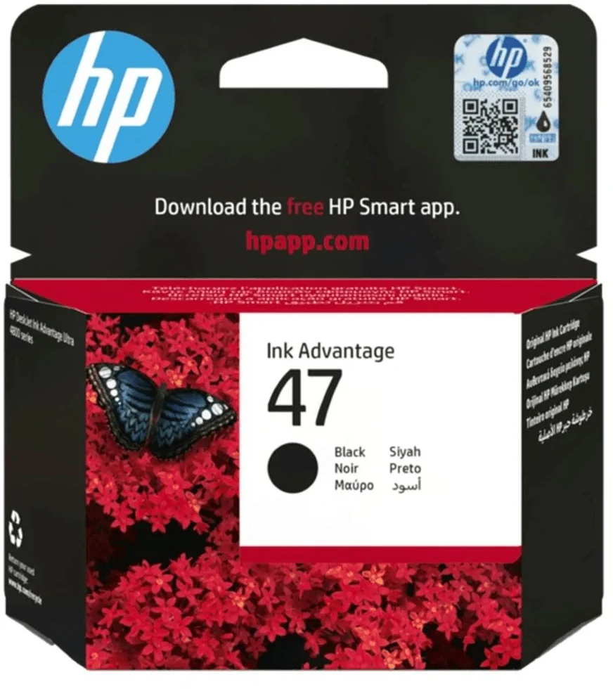 Cartouche d'Encre HP 47 Noir - Cartouche d'encre HP d'origine 6ZD21AE — vue principale