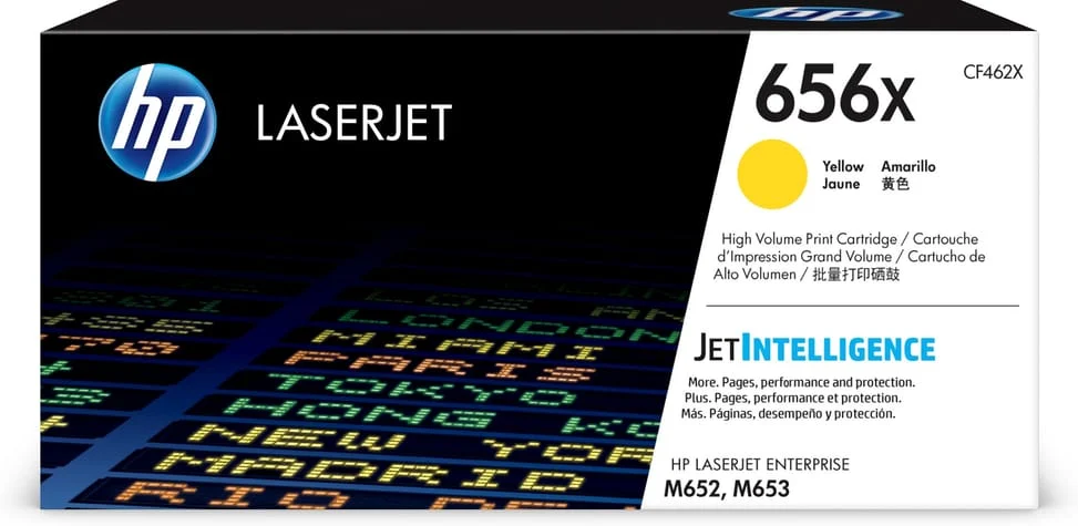 Toner HP 656X Toner jaune LaserJet authentique grande capacité 656X Toner jaune HP LaserJet authent CF462X — vue principale