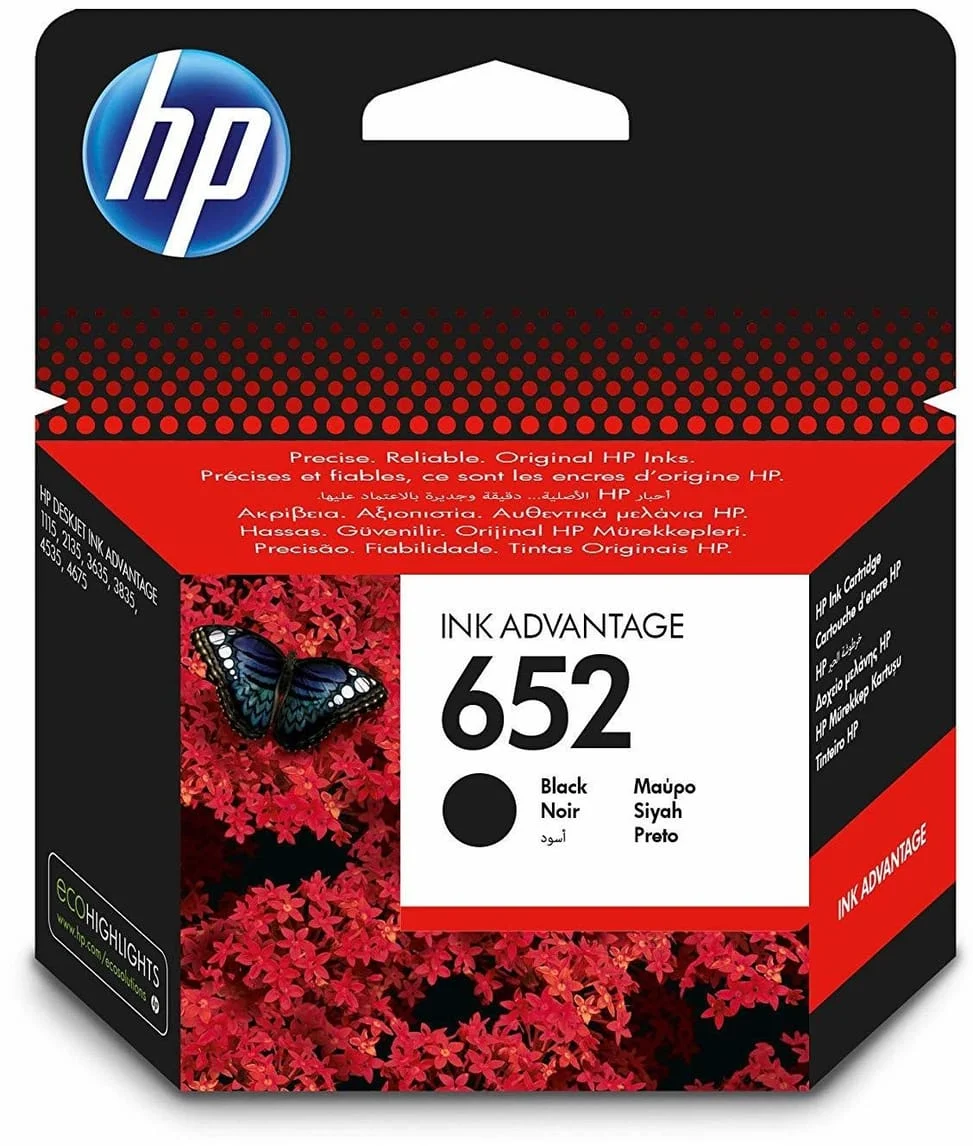 HP 652 Noir (F6V25AE) — vue principale
