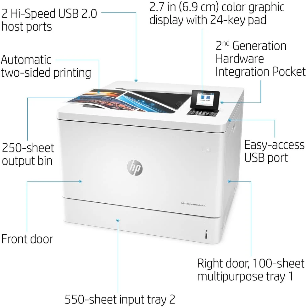 Imprimante Laser HP Color LaserJet Enterprise M751dn T3U44A — galerie 5 Fès