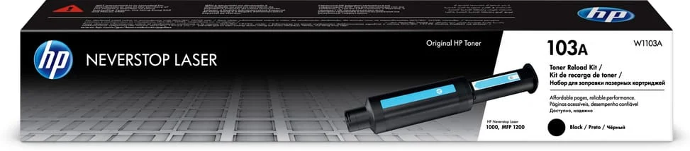 Toner HP 103A Noir (W1103A) - Toner HP LaserJet d'origine Neverstop W1103A — vue principale