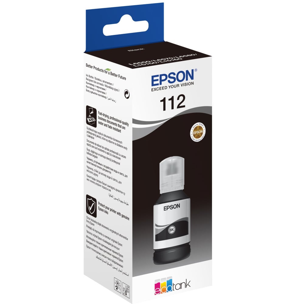 Bouteille d'encre Epson 112 Noir C13T06C14A Maroc