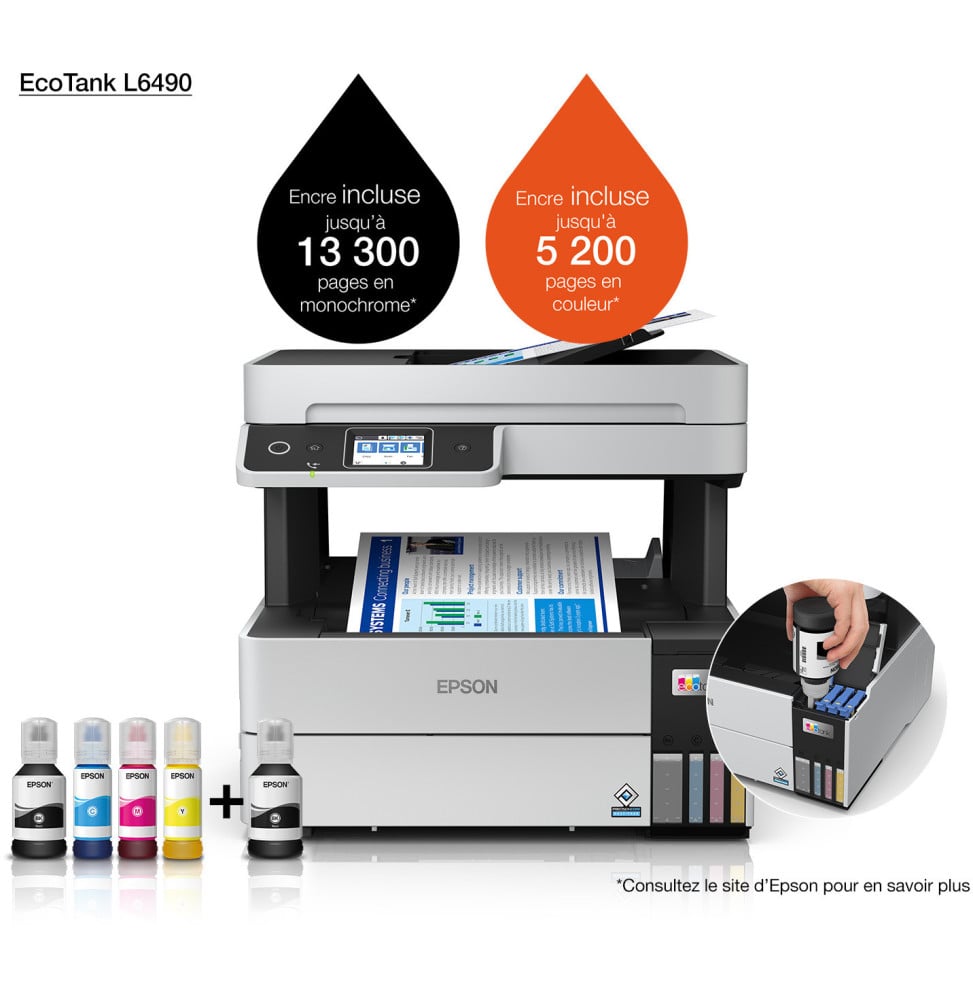 Imprimante Multifonction Epson EcoTank L6490 C11CJ88404 Maroc