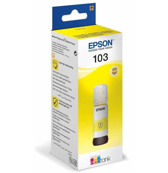 Bouteille d'encre Epson 103 Jaune C13T00S44A vue produit galerie 2