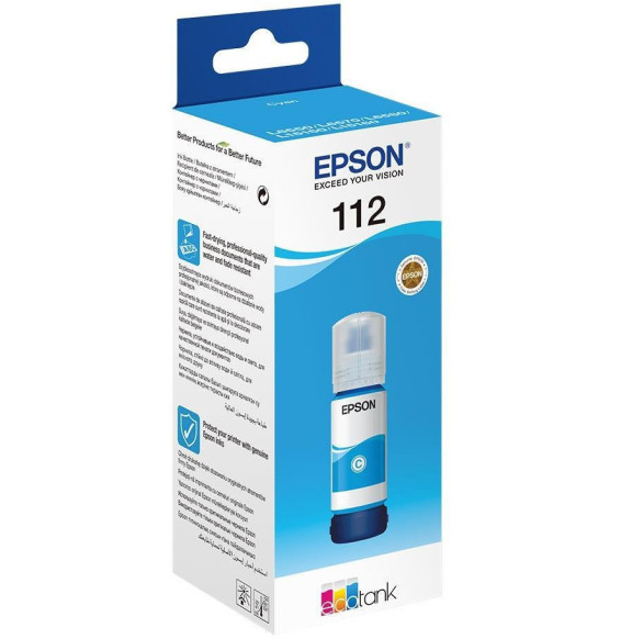 Bouteille d'encre Epson 112 Cyan C13T06C24A vue produit galerie 2