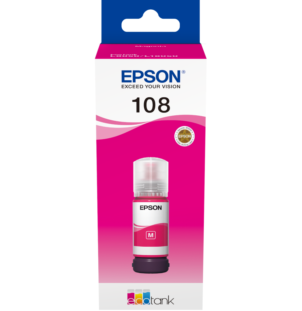 Bouteille d'encre Epson 108 Magenta C13T09C34A vue produit galerie 2