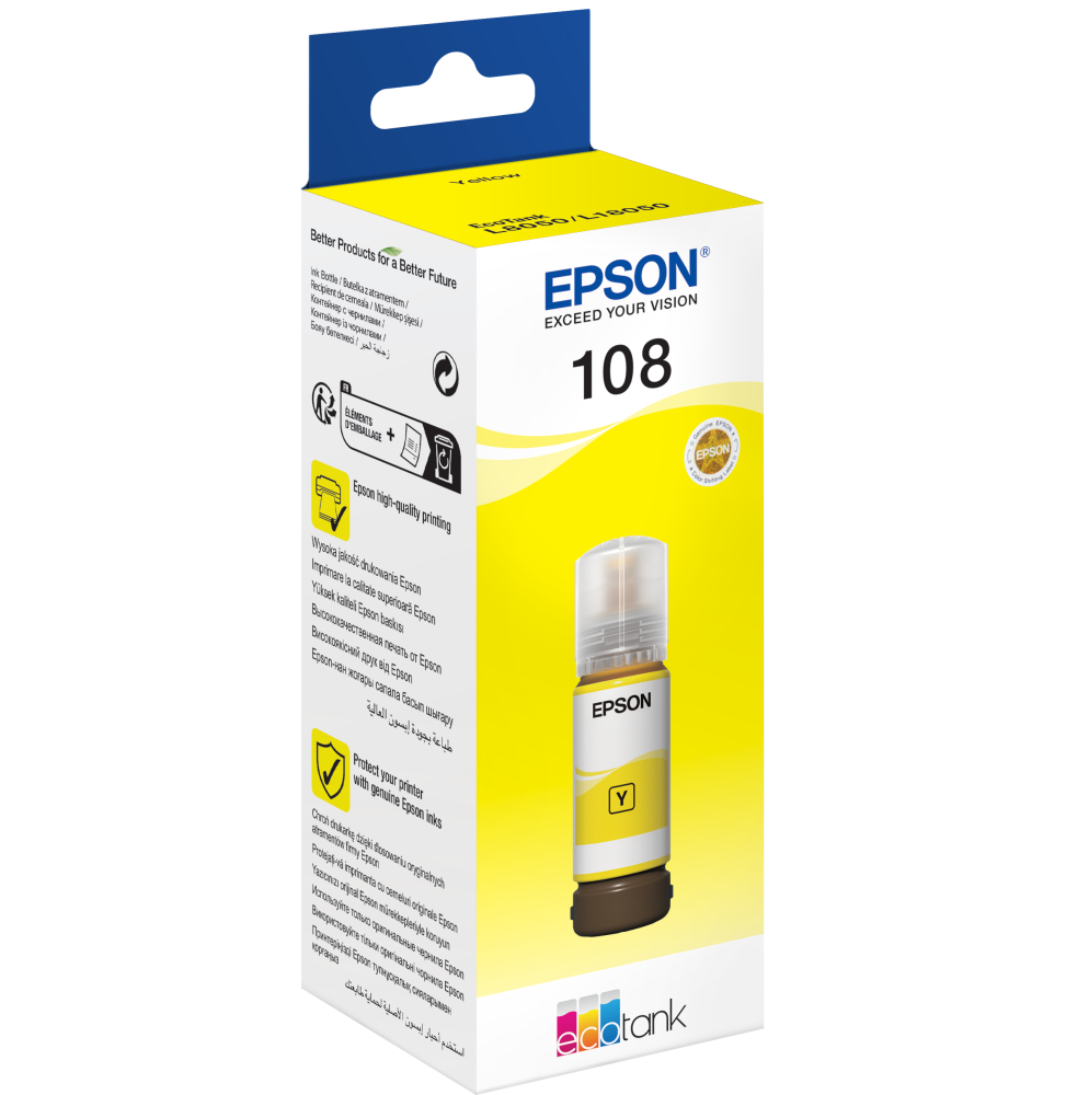 Bouteille d'encre Epson 108 Jaune C13T09C44A vue produit galerie 2
