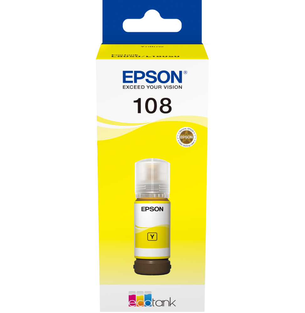 Bouteille d'encre Epson 108 Jaune C13T09C44A vue produit galerie 3
