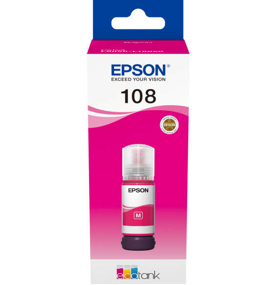 Bouteille d'encre Epson 108 Magenta C13T09C34A Maroc