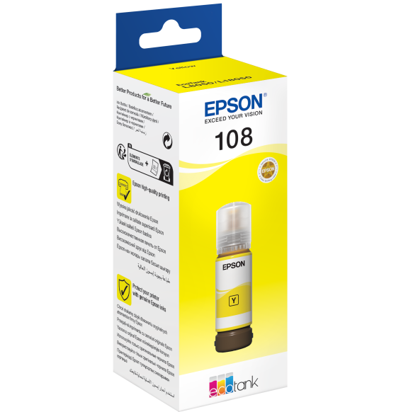 Bouteille d'encre Epson 108 Jaune C13T09C44A Maroc