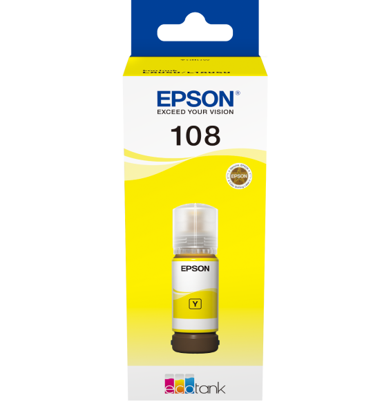 Bouteille d'encre Epson 108 Jaune C13T09C44A Maroc