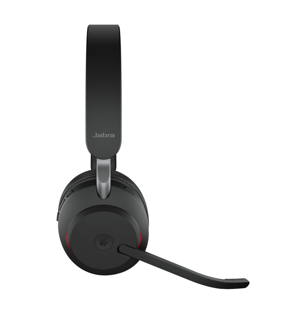 Micro-casque sans fil professionnel Jabra Evolve2 65 - USB-A MS Teams Stereo - Black Microsoft Teams Stéréo (26599-999-999) (26599-999-999)