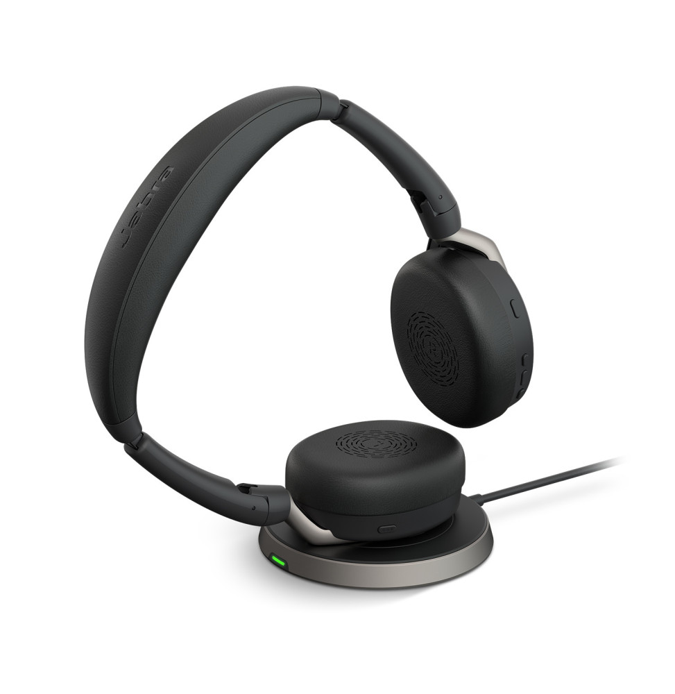 Micro-casque sans fil professionnel Jabra Evolve2 65 Flex - USB-C UC stéréo (chargement sans fil) (26699-989-889) (26699-989-889)