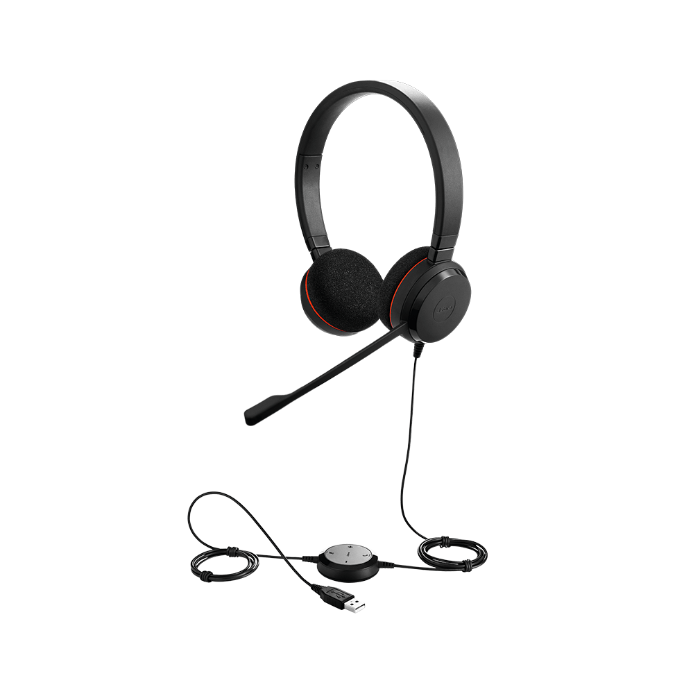 Micro-casque filaire professionnel Jabra Evolve 20 MS Stereo Microsoft Teams Stéréo (4999-823-109) (4999-823-109)