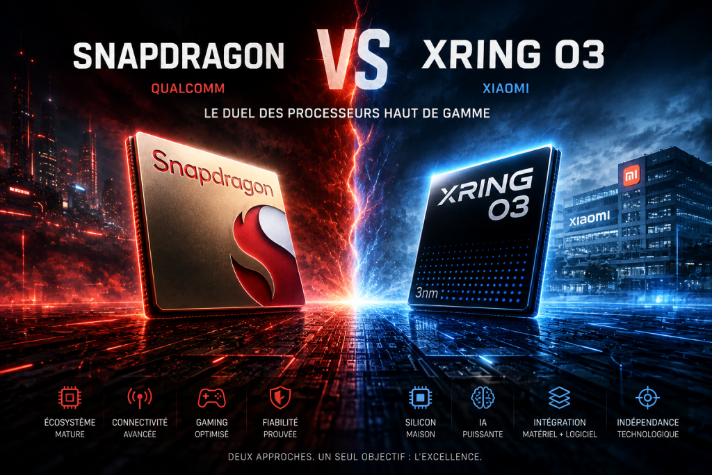 Comparaison Snapdragon et Xring O3 de Xiaomi face à Qualcomm dans les smartphones