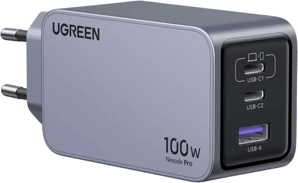 Chargeur UGREEN Chargeur rapid Ugreen Nexode Pro 100W GaN Charger 3-Port Avec cable 1.5M 25874 vue produit galerie 3