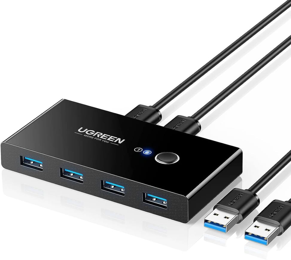 UGREEN 30768 Switch USB 3.0 Ugreen 4 Ports pour 2 PC
