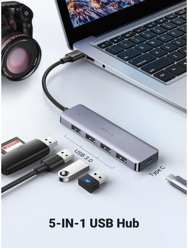 Hub USB UGREEN HUB USB 3.0 Ugreen 4 en 1 50985 vue produit galerie 2