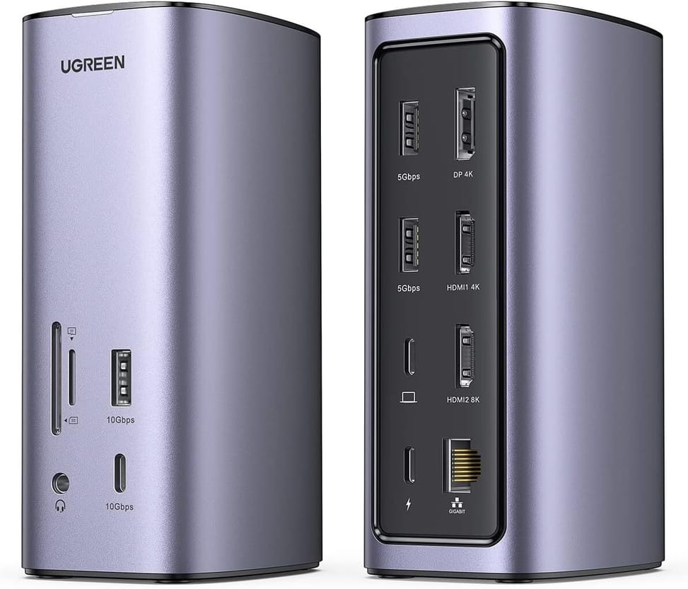 UGREEN 90325 Hub USB-C Ugreen Revodok 12 en 1 Supporte PD (Power Delivery) 100W Recharge
