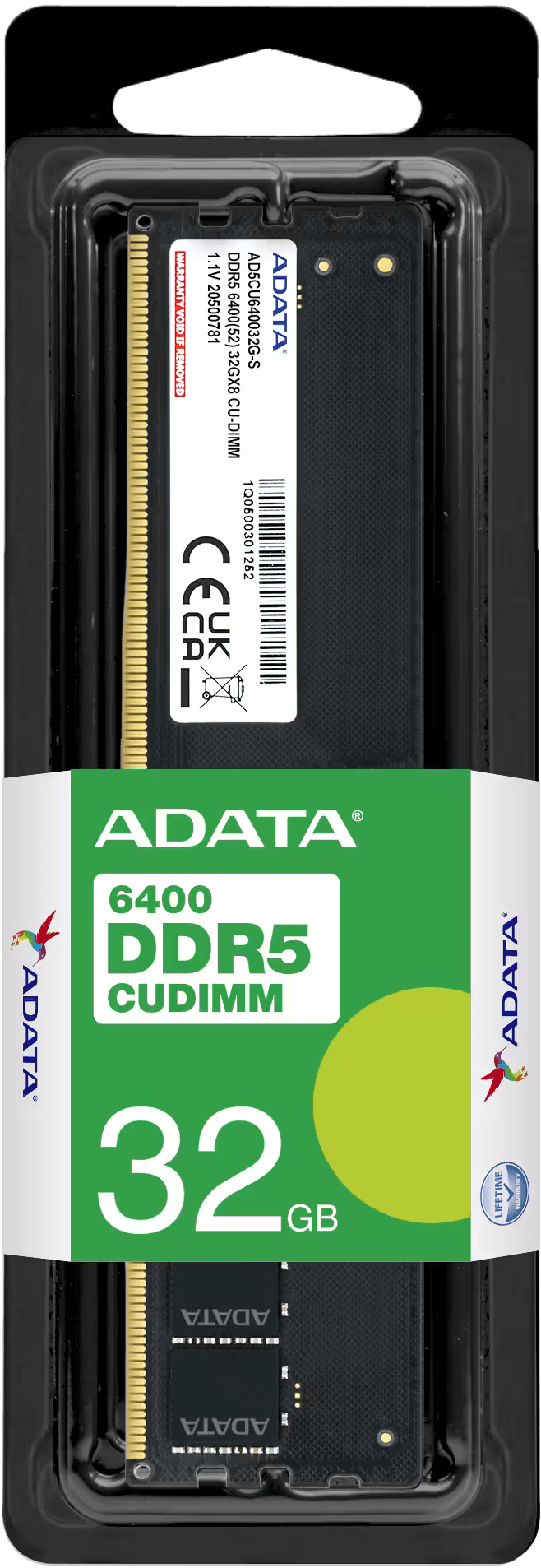 Barrette mémoire ADATA CU-DIMM 32GB DDR5-6400 MHz - PC bureau (AD5CU640032G-S) au Maroc