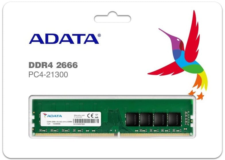 Barrette mémoire ADATA U-DIMM 16GB DDR4-2666 MHz - PC bureau (AD4U266616G19) au Maroc
