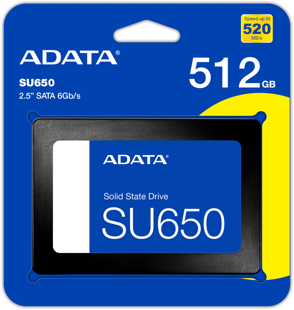 Disque Dur interne SSD ADATA SU650 SATA 2.5" 512 Go (ASU650SS-512GT-R) au Maroc