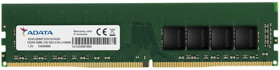 Barrette mémoire ADATA U-DIMM 16GB DDR4-2666 MHz - PC bureau (AD4U266616G19) au Meilleur Prix au Maroc