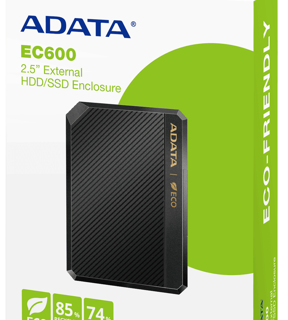 Boitier disque dur externe Adata EC600 HDD / SSD USB 3.2 (EC600-BCBK) au Meilleur Prix au Maroc