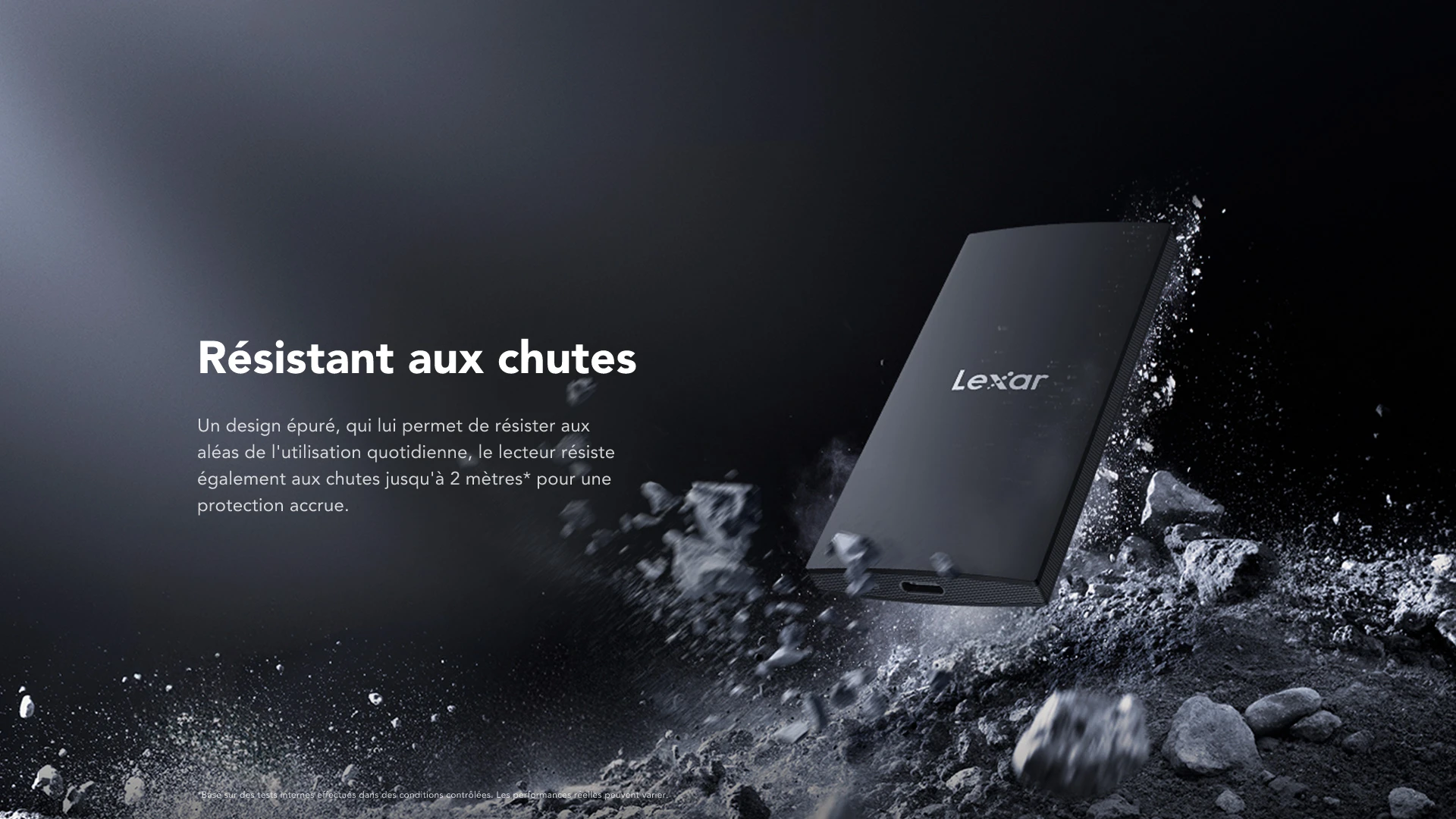 SSD externe portable Lexar SL300 1 To USB 3.2 Gen 2 LSL300001T-RNBNG
