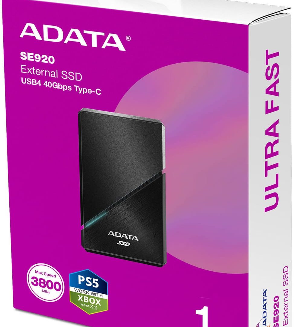 Disque Dur portable SSD ADATA SE920 USB-C - 1To (SE920-1TCBK) au Meilleur Prix au Maroc