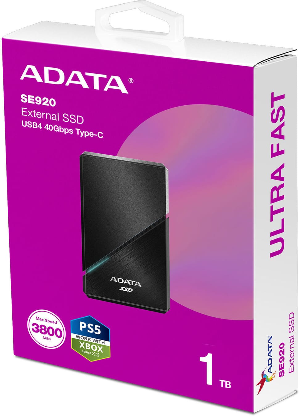 Disque Dur portable SSD ADATA SE920 USB-C - 1To (SE920-1TCBK) au Meilleur Prix au Maroc