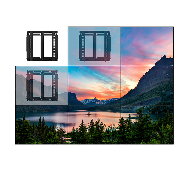 Support mural vidéo B-Tech BT8312/B V2 — vue produit — livraison Global Zone à Agadir