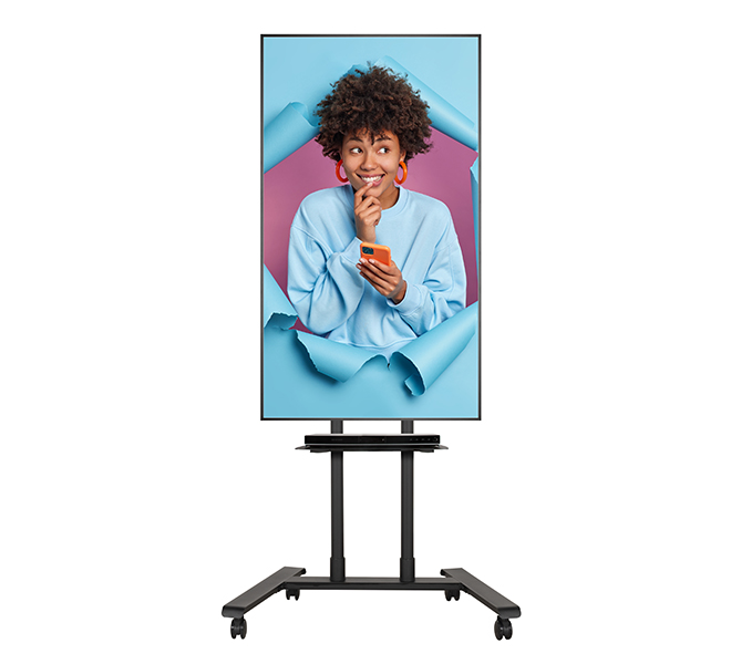 Chariot / stand écran B-Tech BT8504/BB V2 — vue produit — livraison Global Zone à Casablanca
