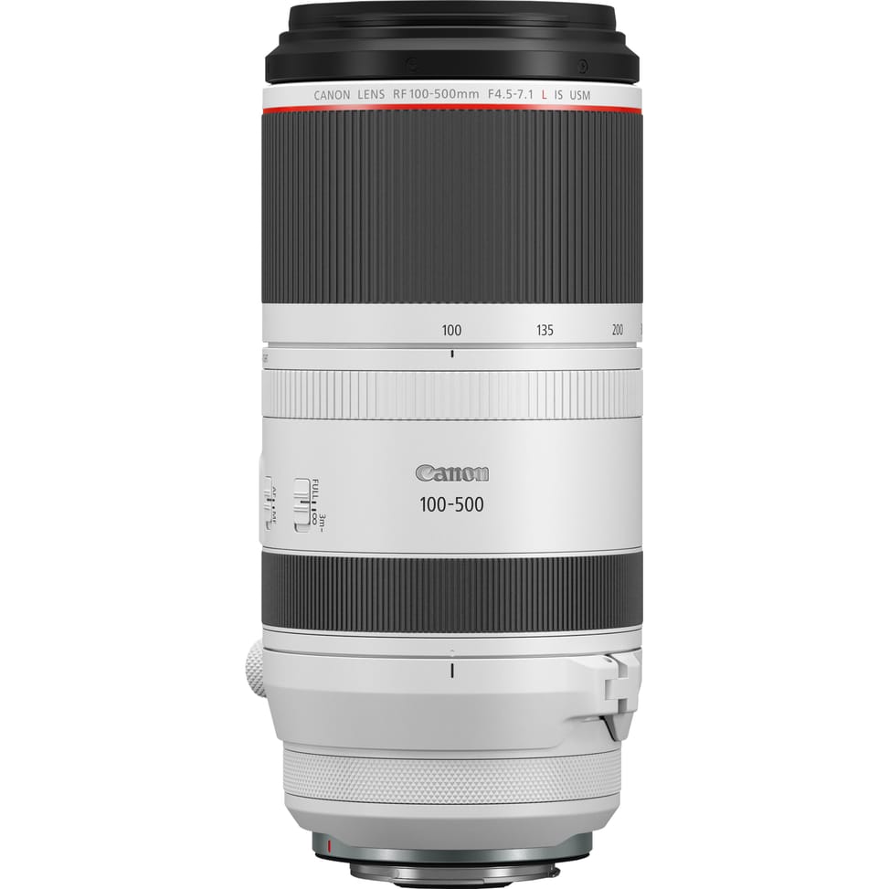 Objectif Canon 100-500mm F4.5-7.1 — vue produit — livraison Global Zone à Rabat