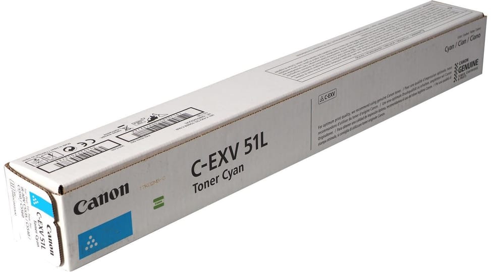 Toner Canon C-EXV 51L Cyan — vue produit — livraison Global Zone à Rabat