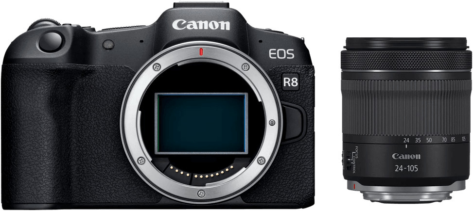 Appareil photo hybride Canon Canon EOS R8 + Objectif RF24 — vue produit — livraison Global Zone à Rabat