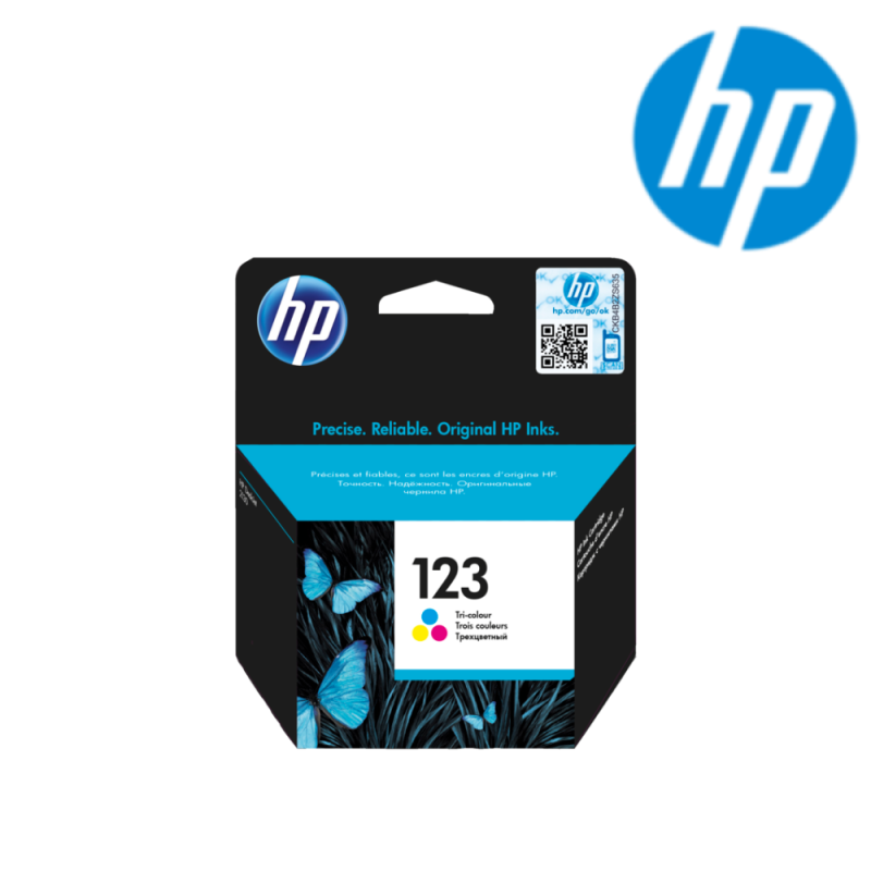 Cartouche d'encre HP 123 Tri-color Original — vue produit, Global Zone Tanger