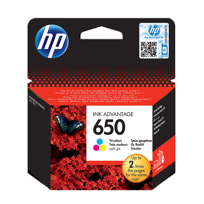 Cartouche d'Encre HP HP650Tri-colorOriginalInkAdvantageCartridge au Meilleur Prix au Maroc – Image 2