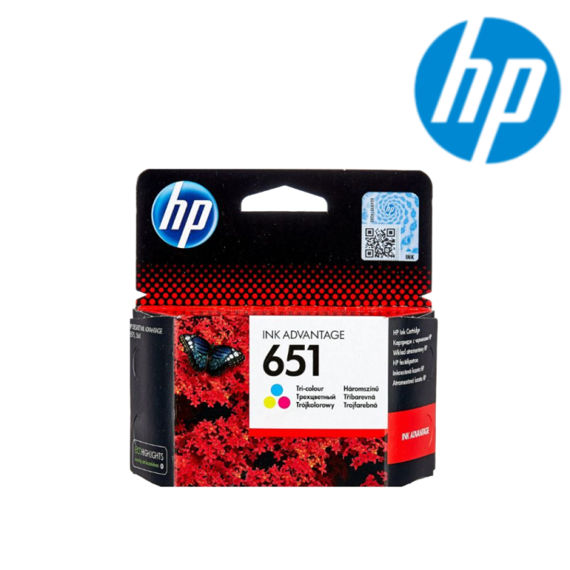 Cartouche d'Encre HP 651 Trois Couleurs Ink Advantage C2P11AE C2P11AE-BHL