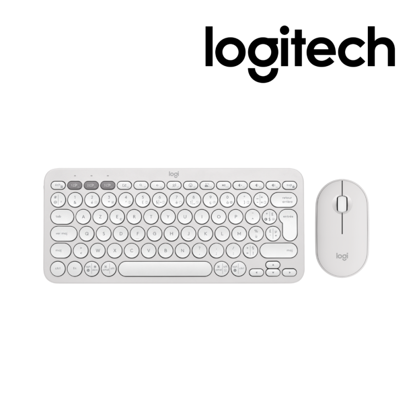 Souris Sans Fil Logitech LOGITECH COMBO CLAVIER Pebble 2 Combo - TONAL WHIT