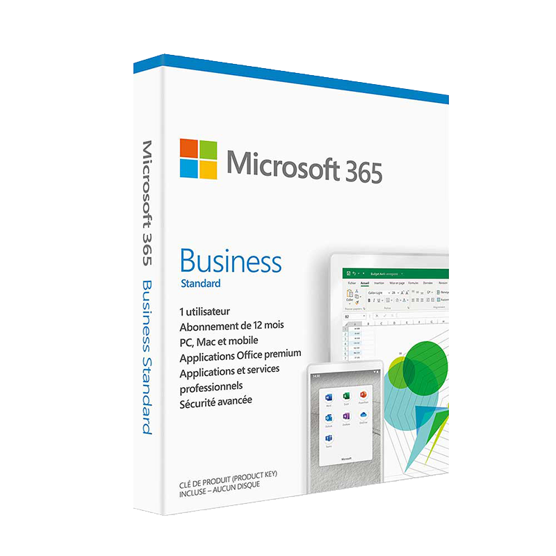Logiciel Microsoft M365 Bus Standard Retail French Subscr 1YR Africa