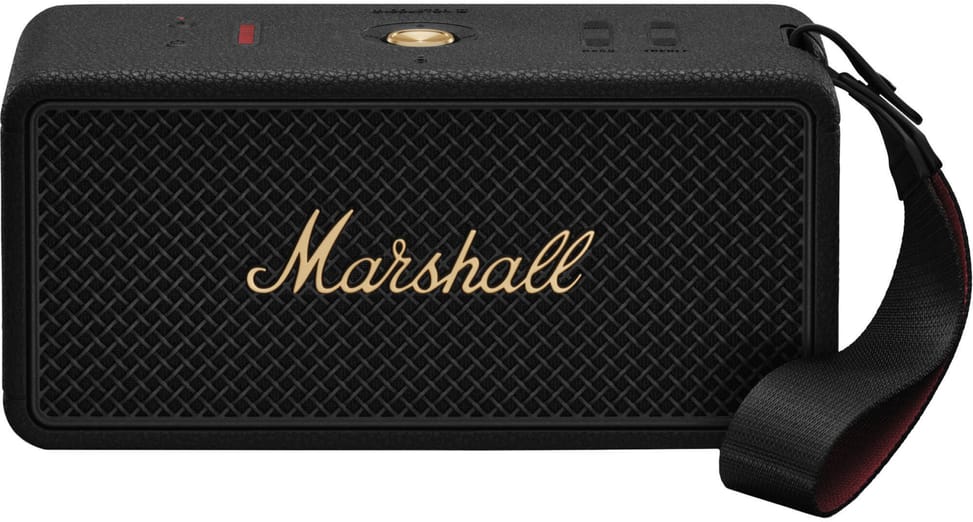 Enceinte portable Marshall Middleton II Noir et Brass — vue produit — livraison Global Zone à Casablanca