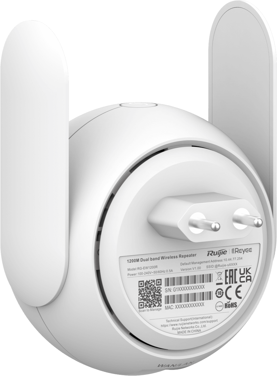 Répéteur Wi-Fi Ruijie RG-EW1200R RG-EW1200R Maroc — détail Rabat Marrakech