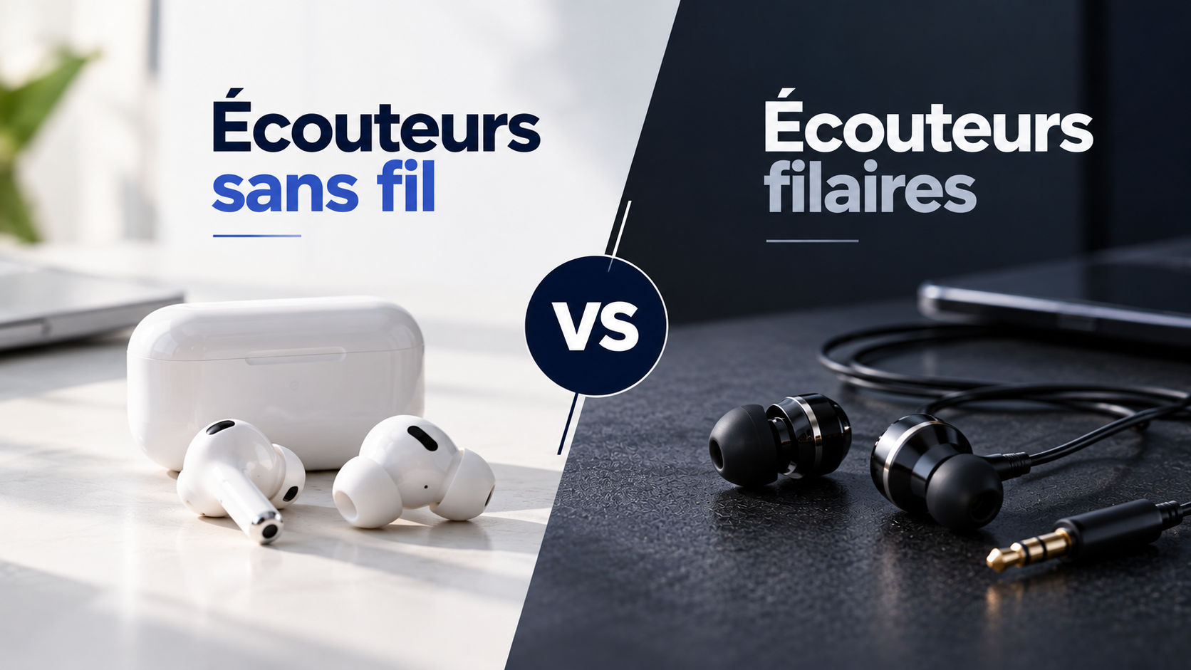 écouteurs sans fil vs écouteurs filaires