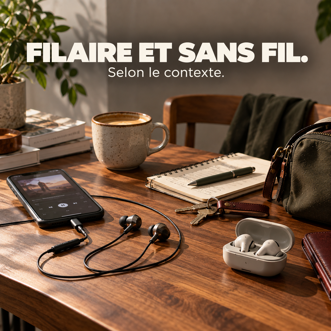 écouteurs sans fil vs écouteurs filaires