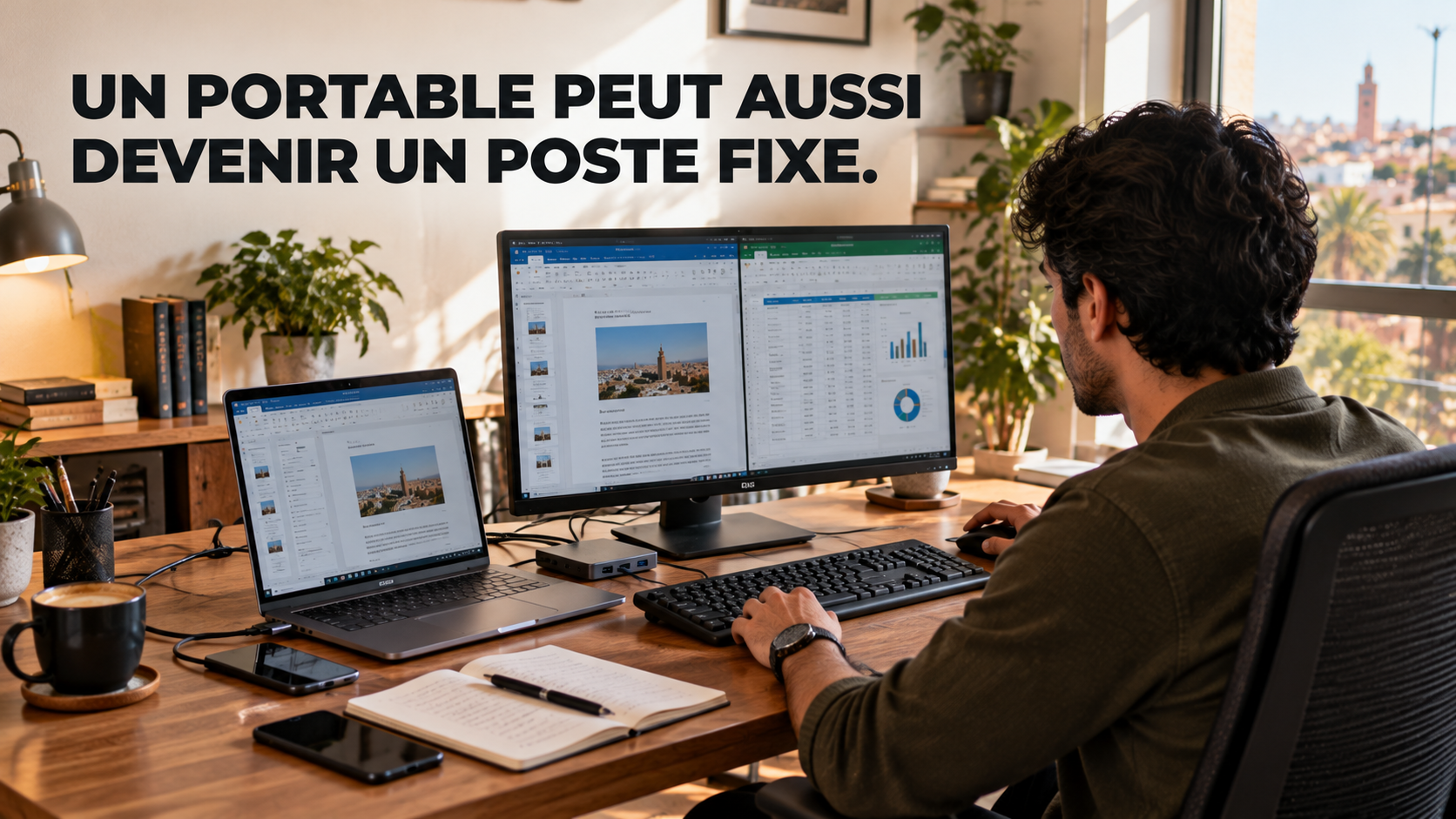 Un ordinateur portable un poste Our Native Language is Solution. Ordinateur fixe