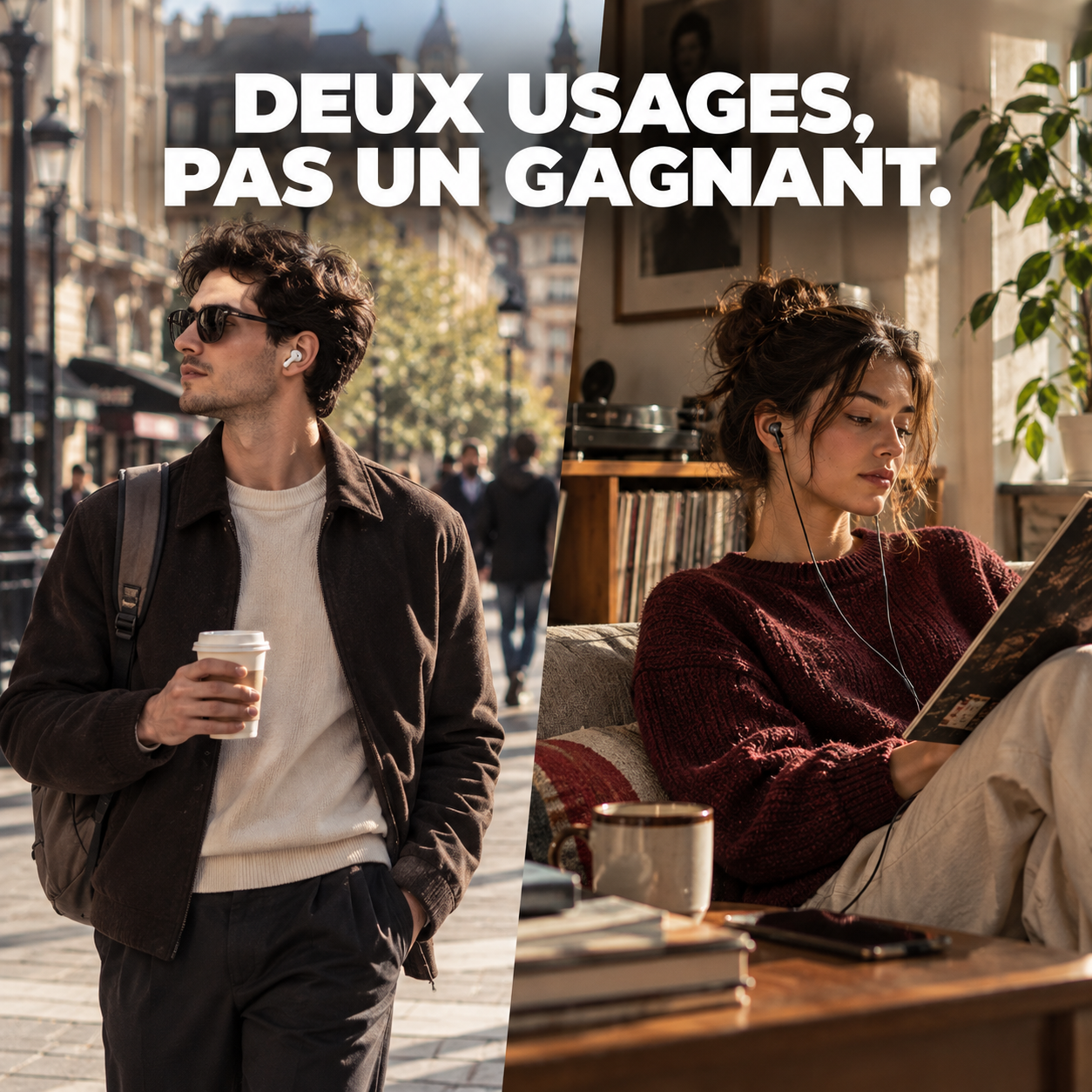 écouteurs sans fil vs écouteurs filaires